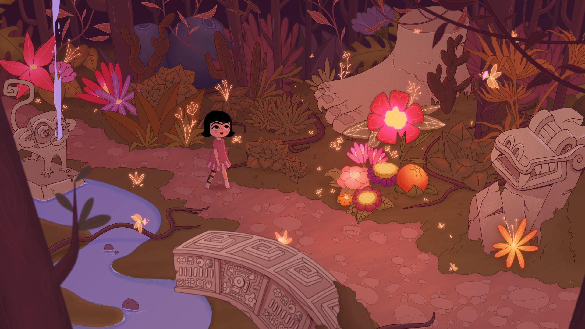 Filmstill aus Hola Frida, Frida geht durch ihre Traumwelt