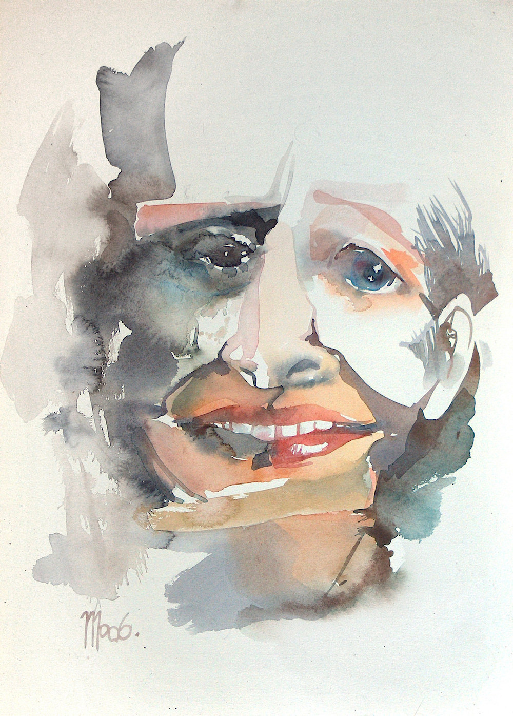 Mo Häusler, DaCapo 1, Aquarell, 2006