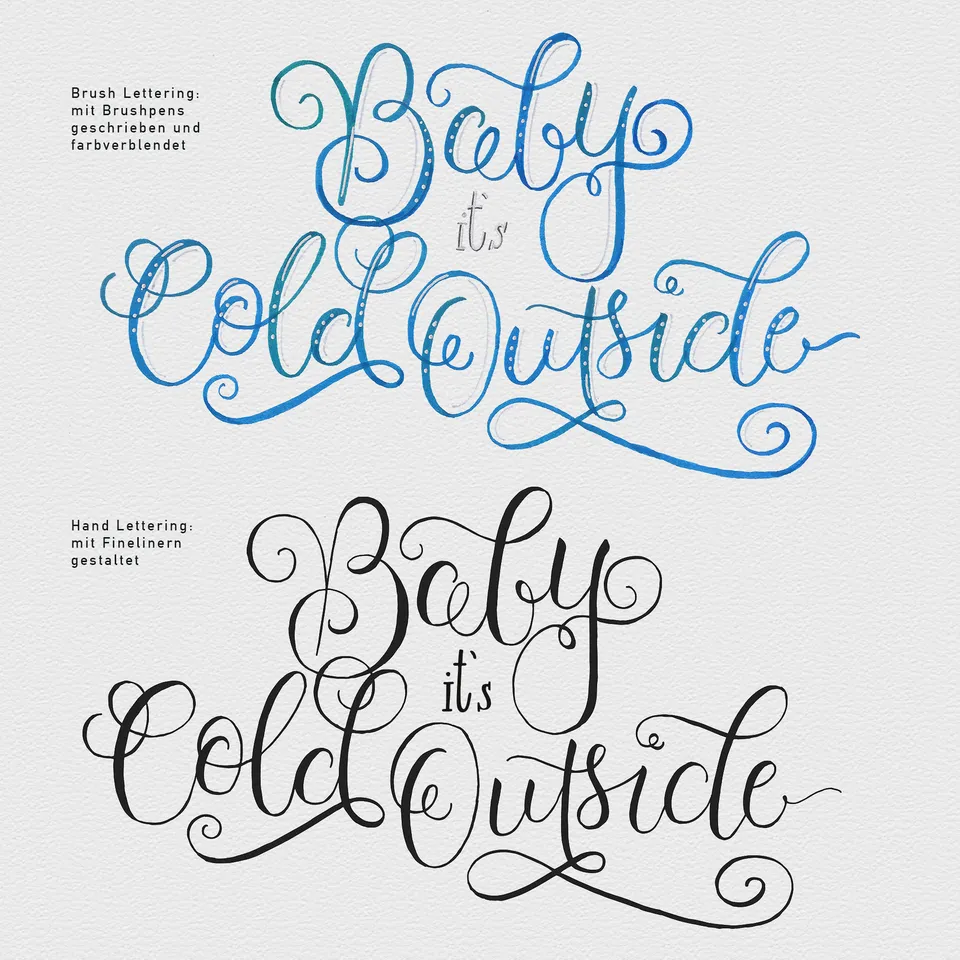 Brush vs. Hand Lettering