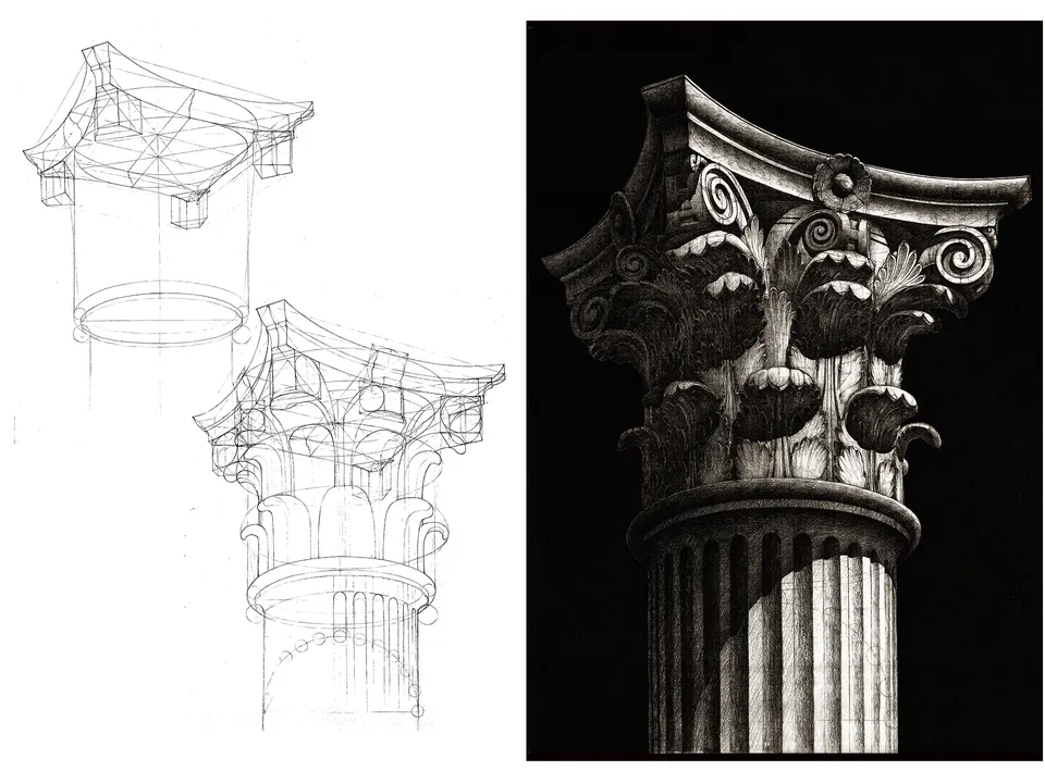 Corinthian capital in phases
