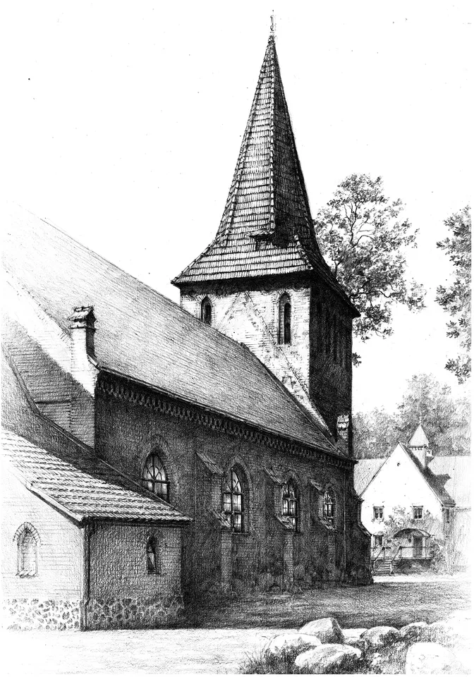 Old church near Baltic coast