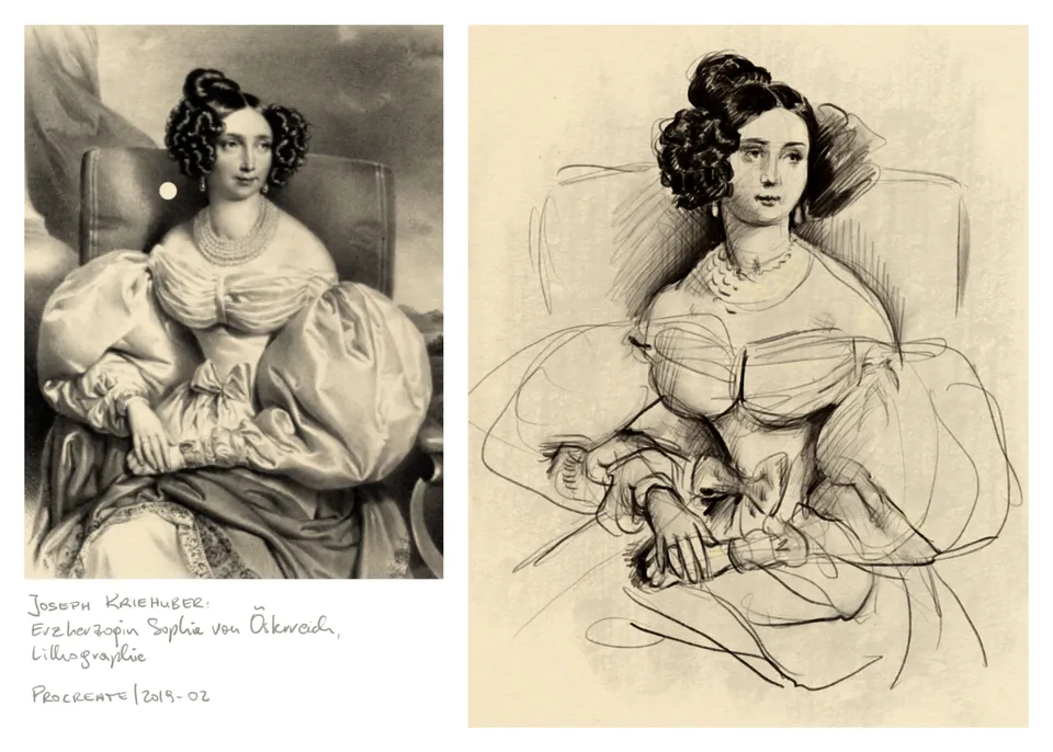 IPad: Studie / Joseph Kriehuber, Erzherzogin Sophie von Österreich
