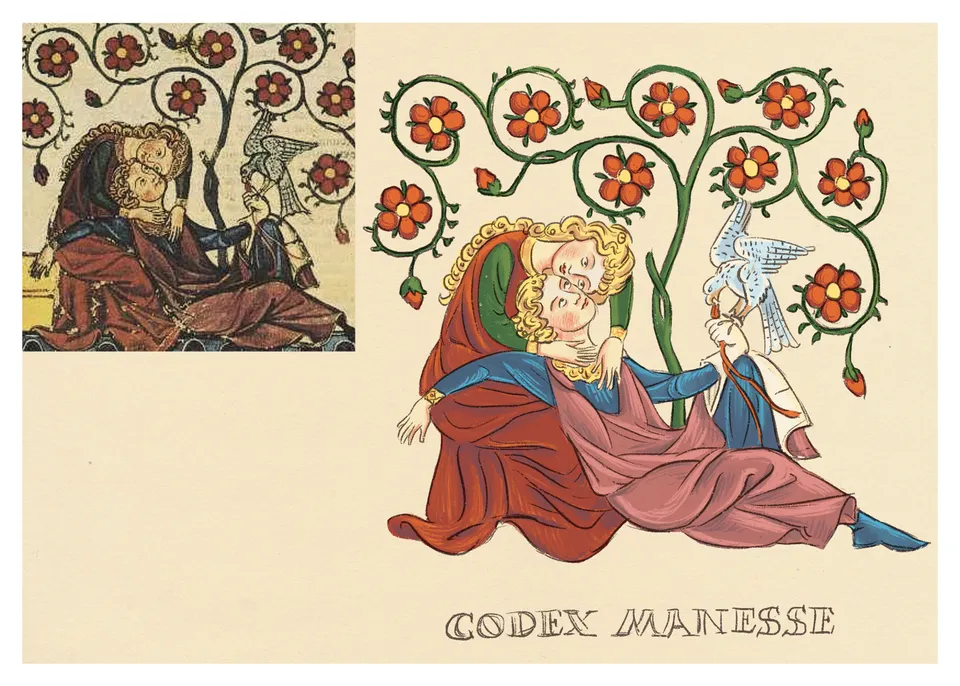 IPad: Studie / Codex Manesse, Die Liebkosung