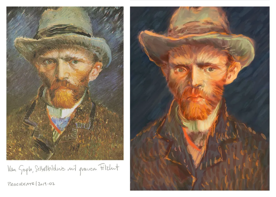 IPad: Studie / Vincent Van Gogh, Selbstbildnis mit grauem Filzhut