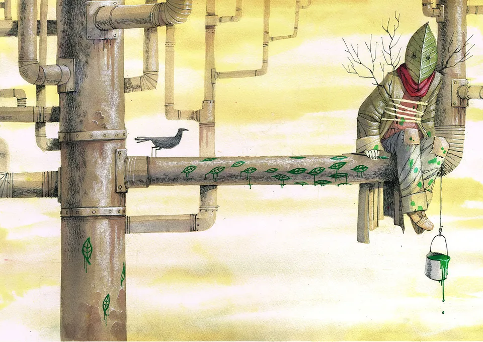 Illustration series for the magazine Illustrati