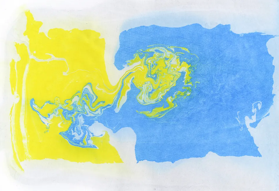 Suminagashi painting