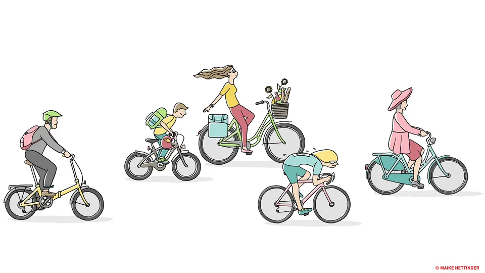 Radfahrer / Illustrationen für die Stuttgarter Nachrichten