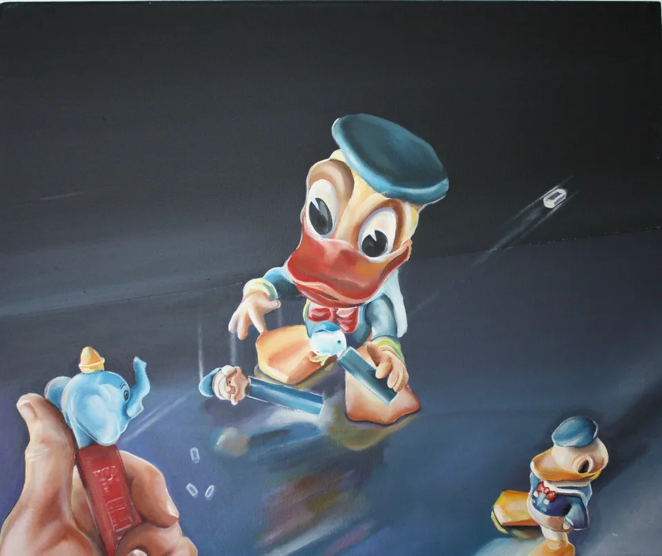 Little Duck. Disney-Sammlerfigur mit Pezspender aus den 50ern