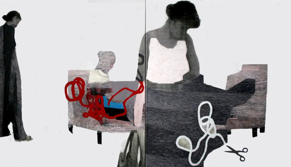 Pawel Mendrek, Collage und Zeichnung