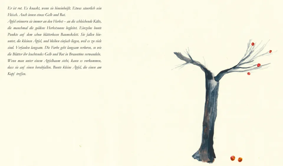 Stefanie Pichler, „Apfelbaum" aus „Die Zeit vergeht auch ohne uns", Bibliothek der Provinz, Weitra, 2013