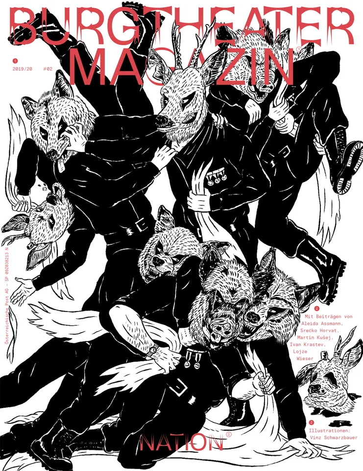 Cover Illustration für das Burgtheater Magazin, Art Direction: Studio VIE / Christian Schlager, 2019